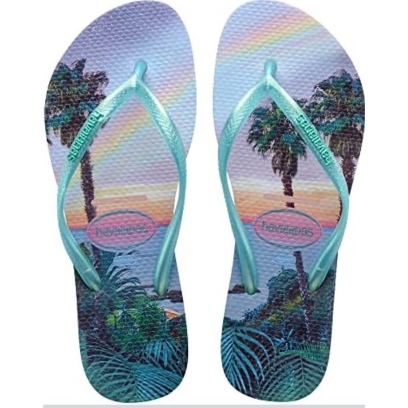 Havaianas Shoes - Havaianas Women's Slim Paisage Flip Flop Sandals Size 9/10 Quiet Lilac